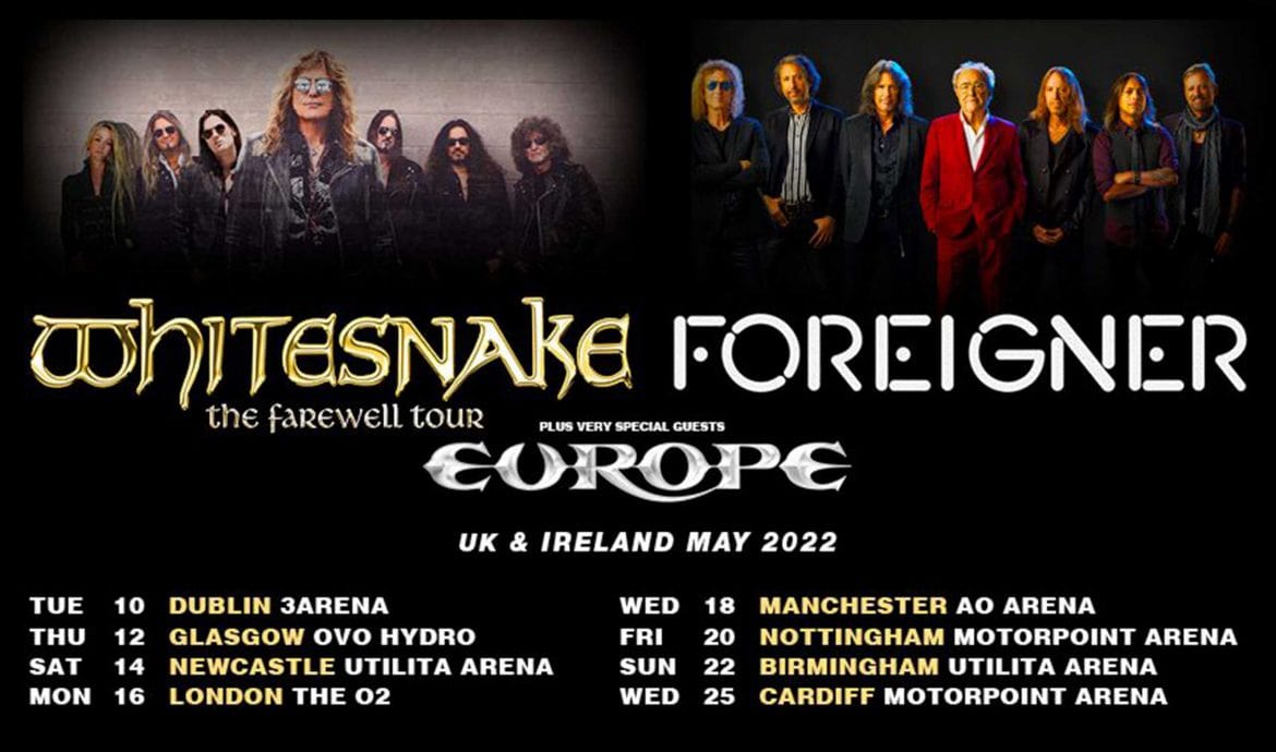 Monsters of Rock: Whitesnake, Foreigner and Europe live in Glasgow!